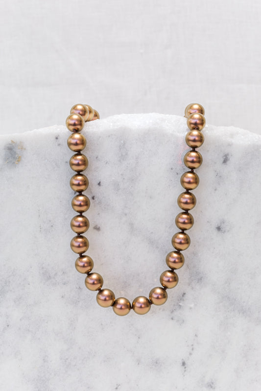Small Bronze Pearl Necklace