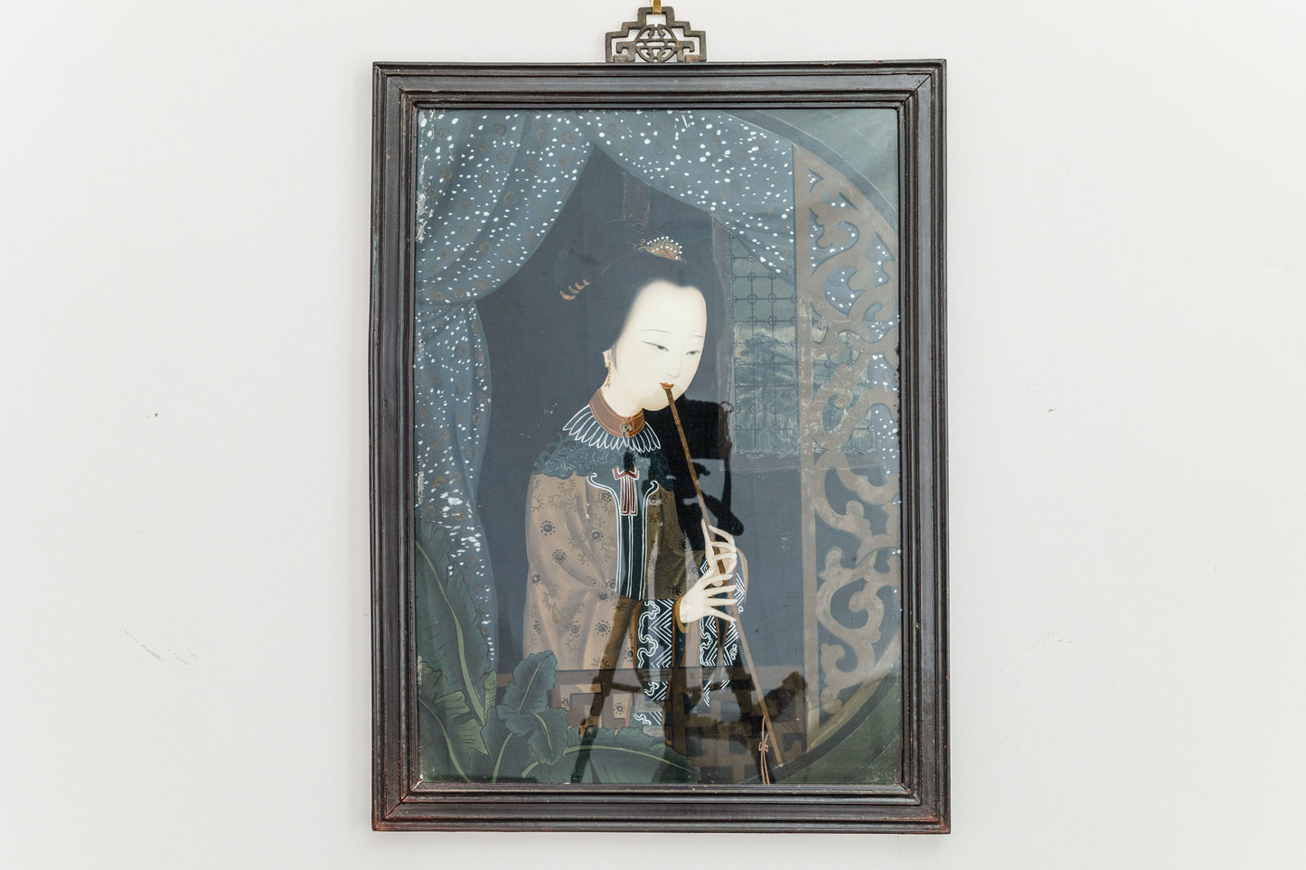 Eglomise Painting of Chinese Lady