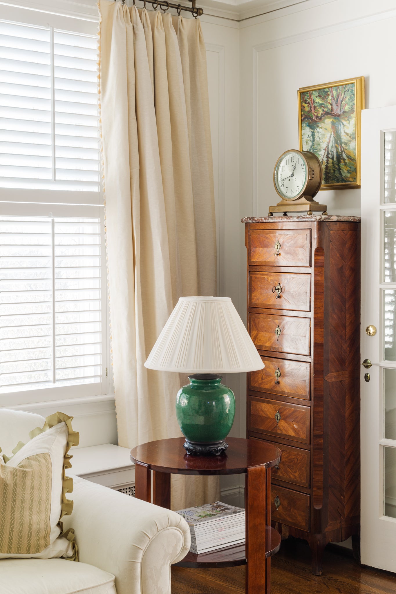 Jade Green Lamp with Shade