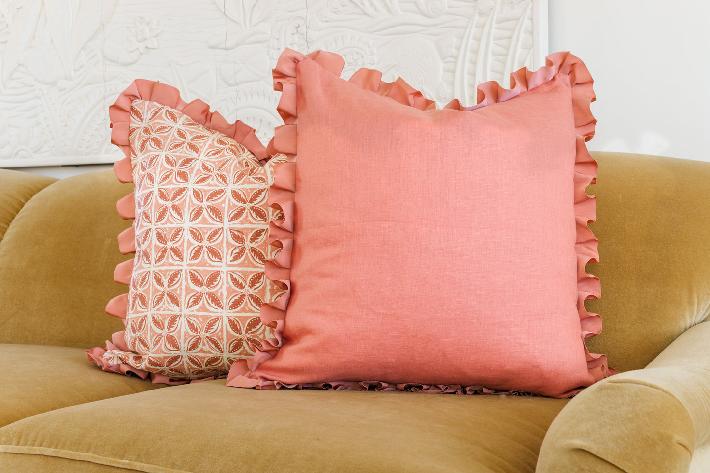 Peter Fasano Dogwood Coral 22" Pillow