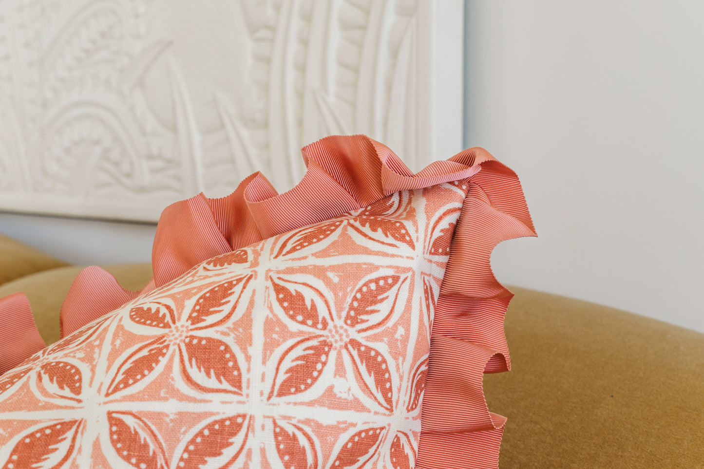 Peter Fasano Dogwood Coral 22" Pillow