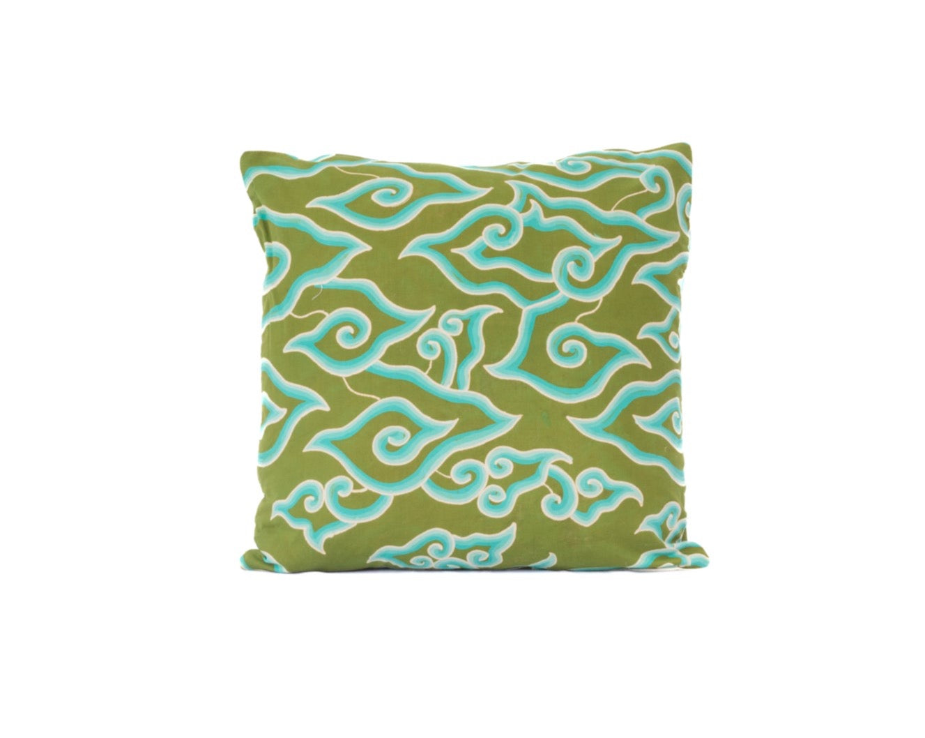 Green Cloud Batik Pillow