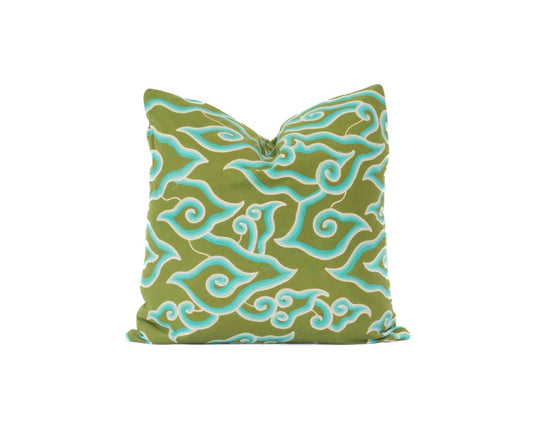 Green Cloud Batik Pillow