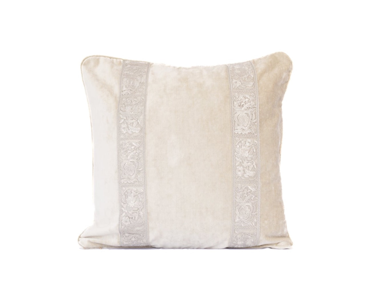 Off white Ice Velvet Pillow