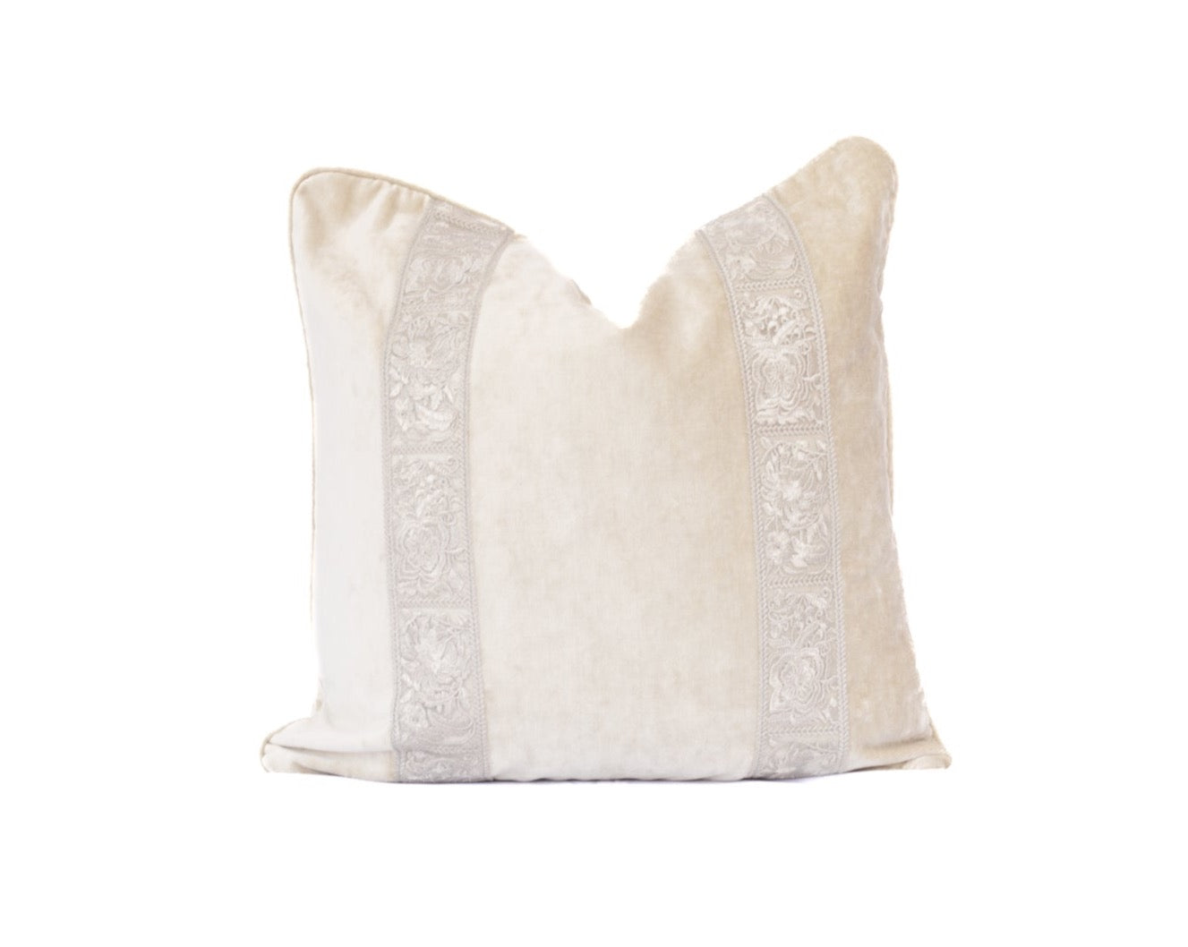 Off white Ice Velvet Pillow