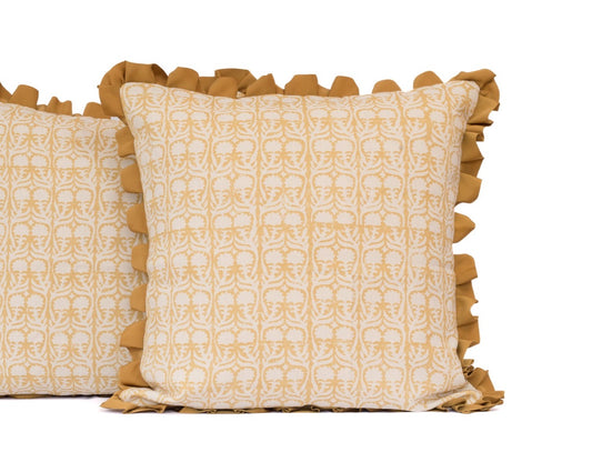 Claremont Yellow Floral 22" Pillow